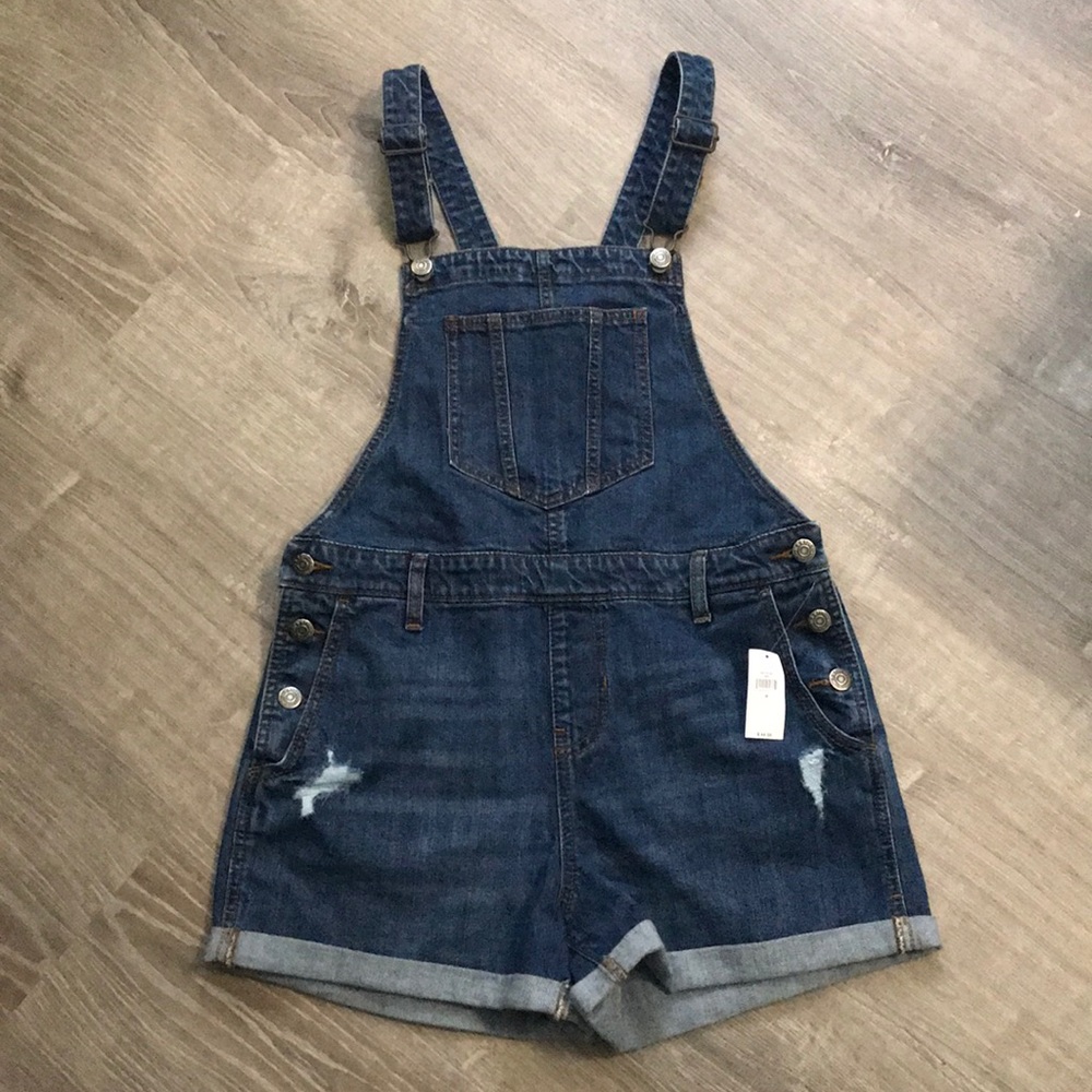 Old Navy Distressed Jean Shortalls for Women